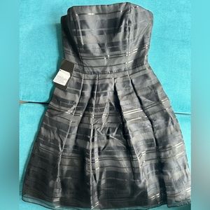 NWT White House Black Market Strapless Black Dress Size 6